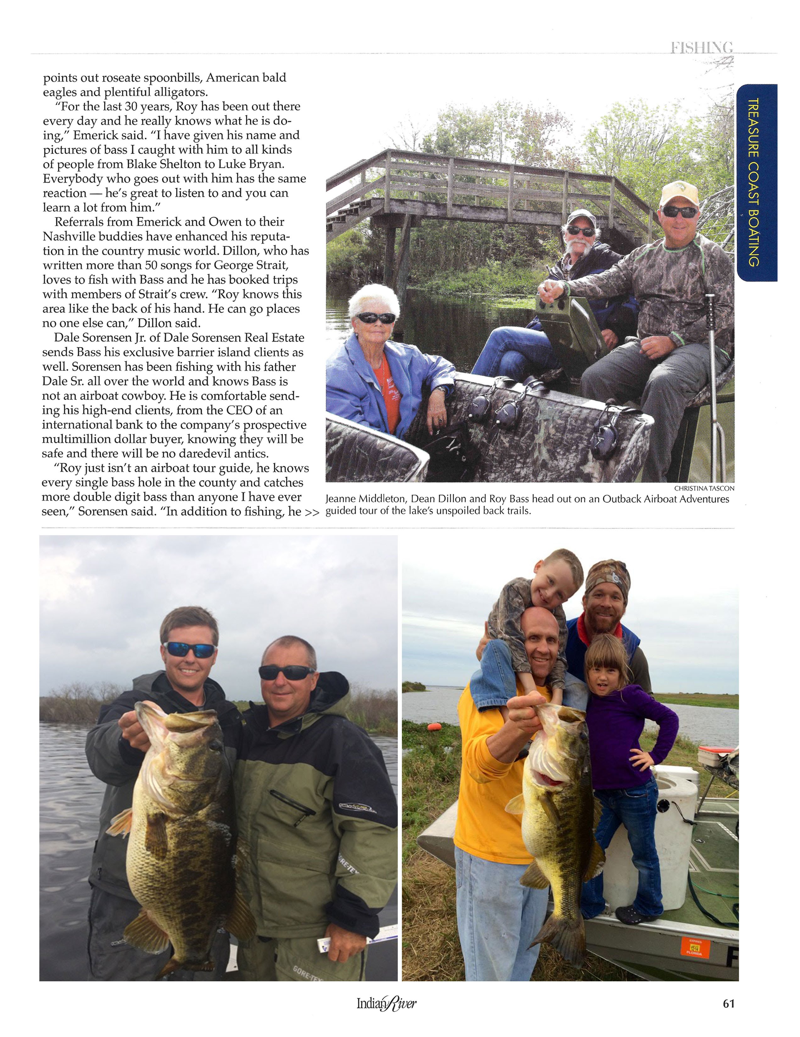 Roy Bass article in Indian River Magazine page 61